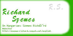 richard szemes business card